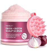 VOERUY Scalp Scrub, Onion Scalp Exfoliator Shampoo, 2-in-1 Scalp Treatment with Biotin, Hair Trea...