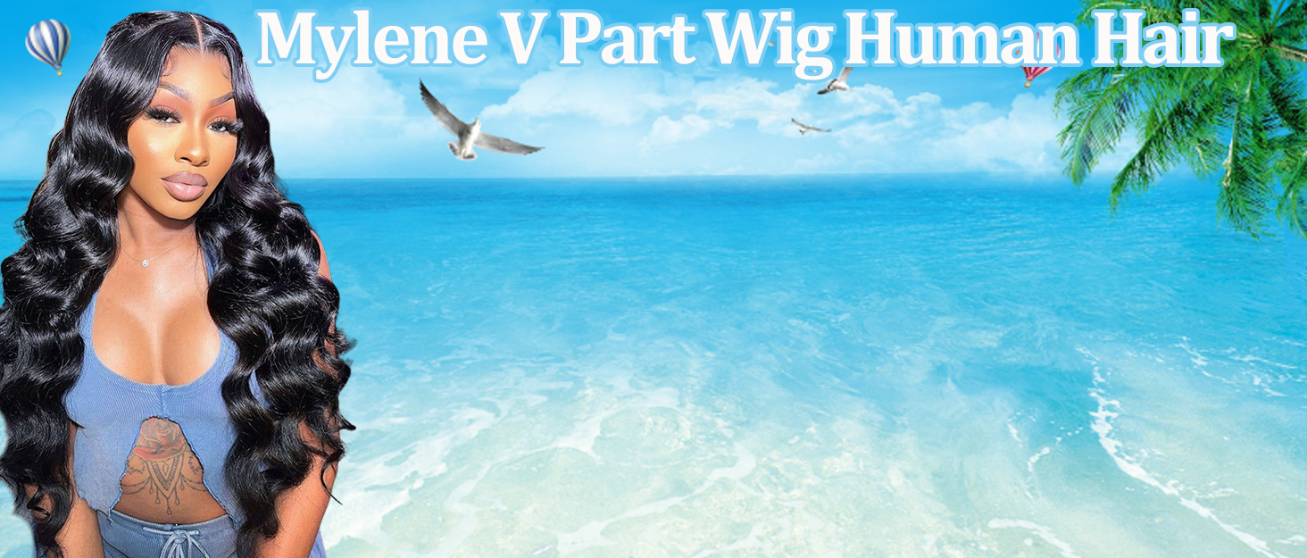 Mylene V Part Wig Human Hair
