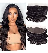Amella Hair 13x4 Lace Frontal Closure Brazilian Body Wave Remy Human Hair Transparent Lace Fronta...