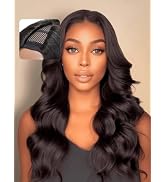 UNICE EasiContour V Part Wigs Human Hair Body Wave Upgrade Glueless U Part Human Hair Wig No Leav...