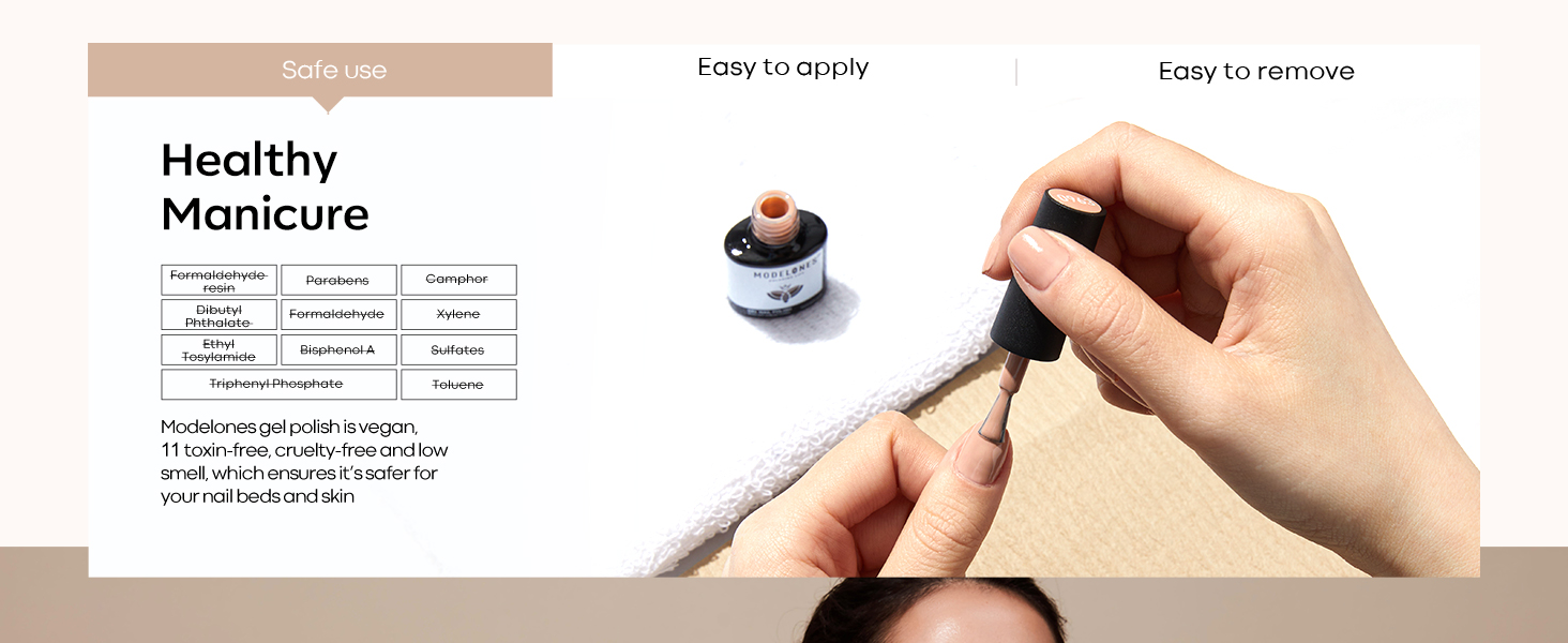 safe healthy natural gel nail polish set