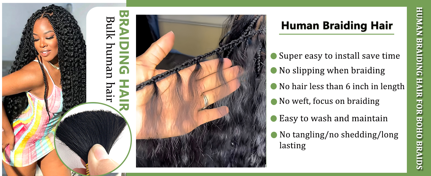 human braiding hair for boho braids