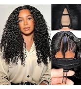 V Part Wig Human Hair Curly Upgrade Glueless Wigs Human Hair U part Half Wigs With Clip in V Part...