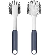 ROSEOK Dish Brush with Built-in Scraper,Kitchen Scrub Brush for Cleaning Dishes,Pots,Non-Stick Pa...