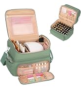 Nail Polish Organizer, Nail Organizers And Storage Bag Holds 48 Bottles & Full Size Nail Lamp, Do...