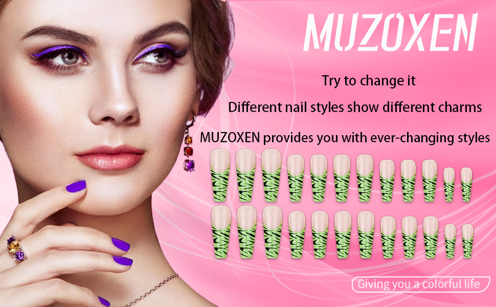 Press on Nails Square Fake Almond False Nails Medium Long Short uñas postizas french tip