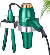 WAYASI Hair Dryer Holder Wall Mount, Stainless Steel Straightener Holder, Adhesive Blow Dryer Hol...
