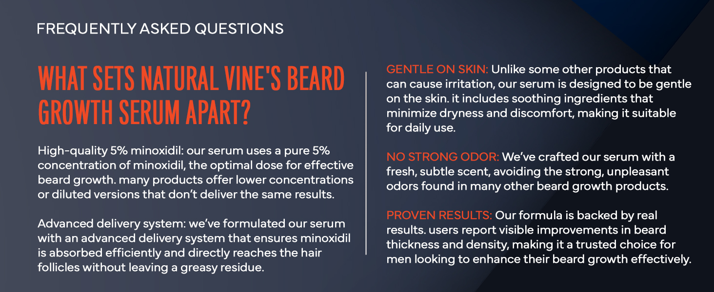 5% Minoxidil Beard Growth Oil for Men A+ M6-3