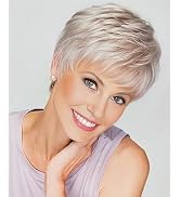 SEVENCOLORS Short Wigs for White Women Platinum Blonde Pixie Cut Wigs Layered Natural Looking Syn...