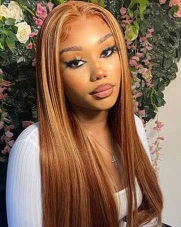 honey blonde lace front wig