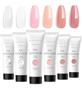 Makartt Poly Nail Gel Kit - 6 Neutral Colors for Extension Nails, Long Lasting Poly Nail Gel Set,...