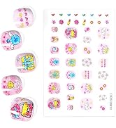 Nail Wraps for Kids Self Adhesive Nail Stickers Safe Healthy Nails Long Lasting Nail Strips for G...