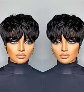 pixie cut human hiar wig