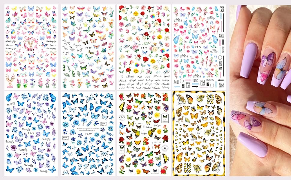 Butterfly Nail Decals