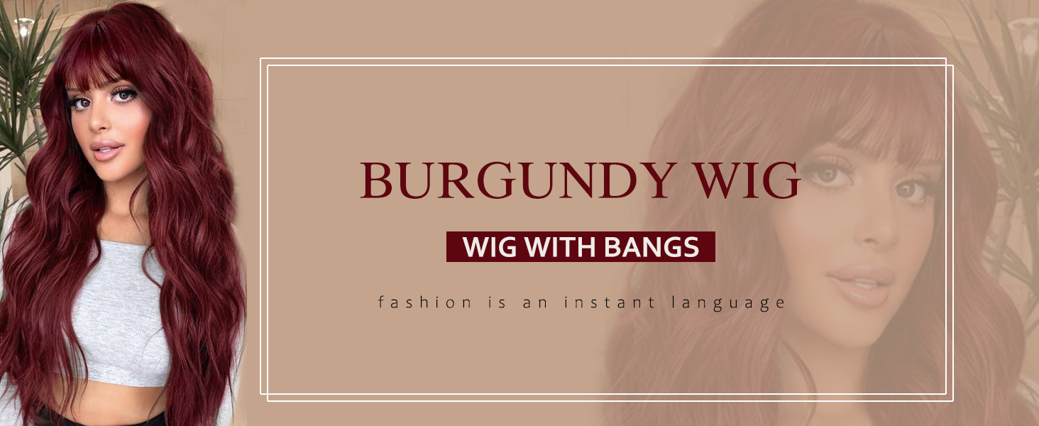 burgundy wig
