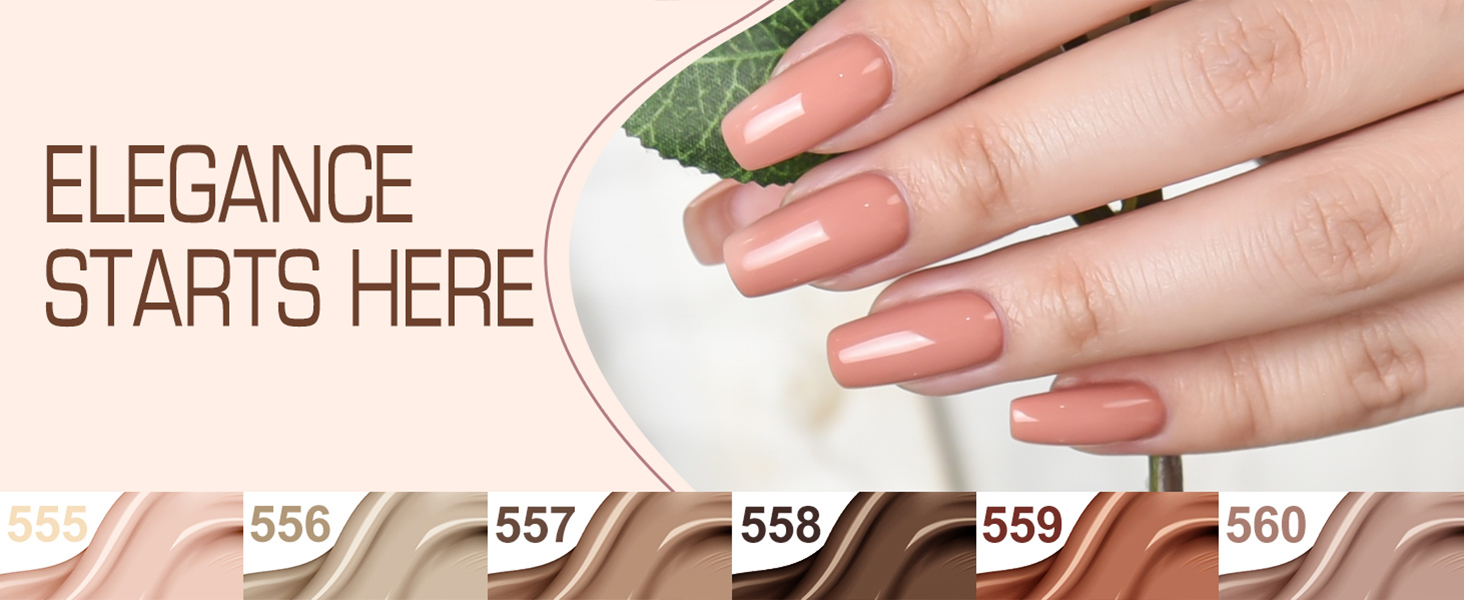 venalisa brown gel polish 6 pcs