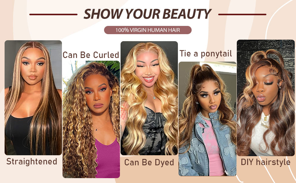 honey blonde wig human hair