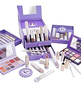 Color Nymph Beginner Makeup Set for Teens with Exquisite Purple Box Includes Eyeshadow Palettes C...