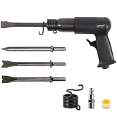 UW-AH190 Medium Barrel Air Hammer Kit with Quick Change Retainer and 4 Chisels, 2-5/8 Inch Stroke...