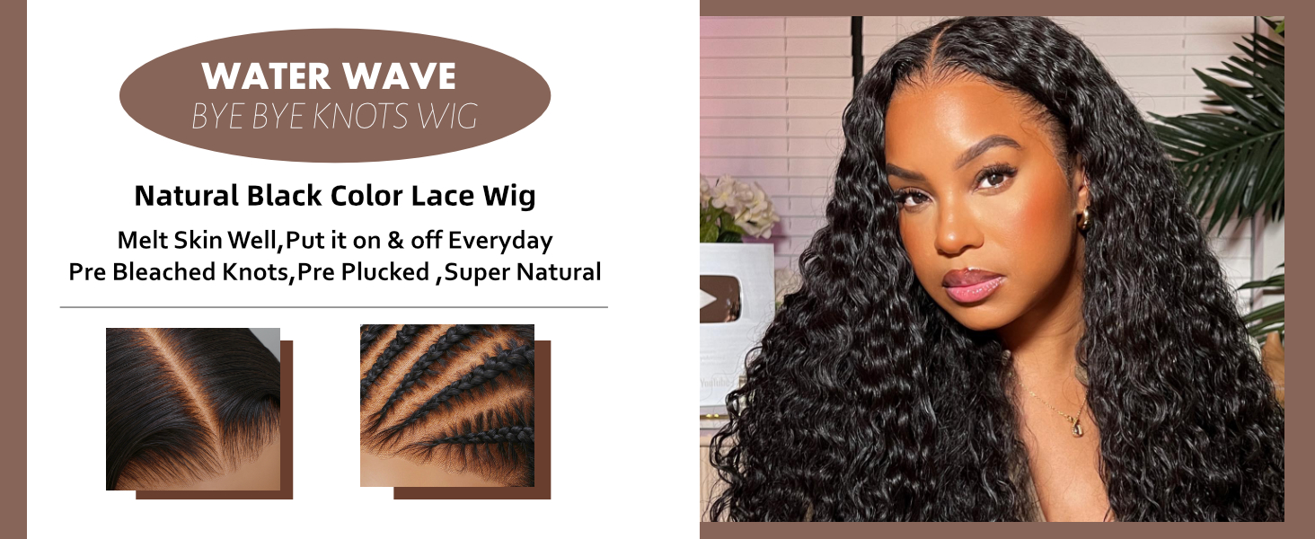 unice wear go water wave pre cut hd lace front wigs human hair for women real glueless free part