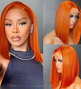 Ginger Orange Bob Lace Front Wigs