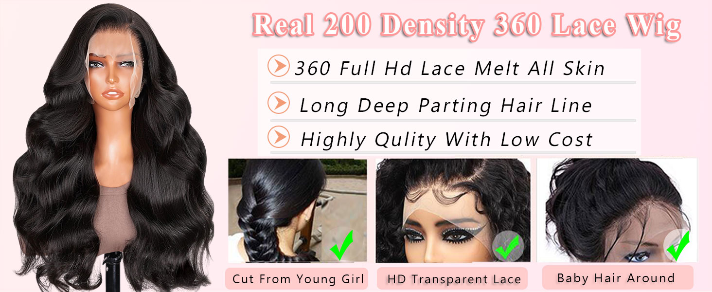 360 Lace Front Wigs Human Hair