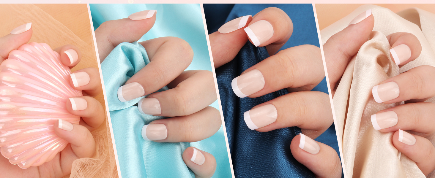 french manicure press on nails