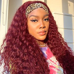 red curly wig