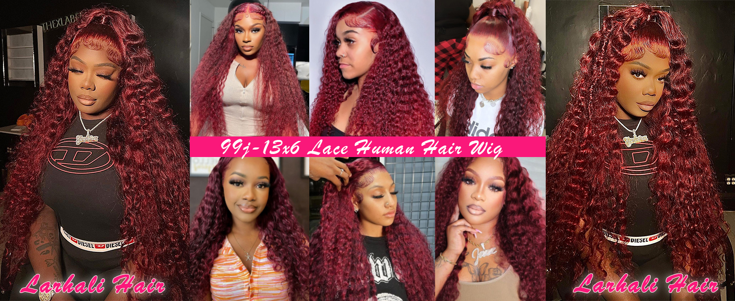 larhali deep wave wigs human hair
