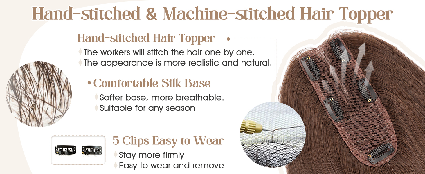 human hair topper
