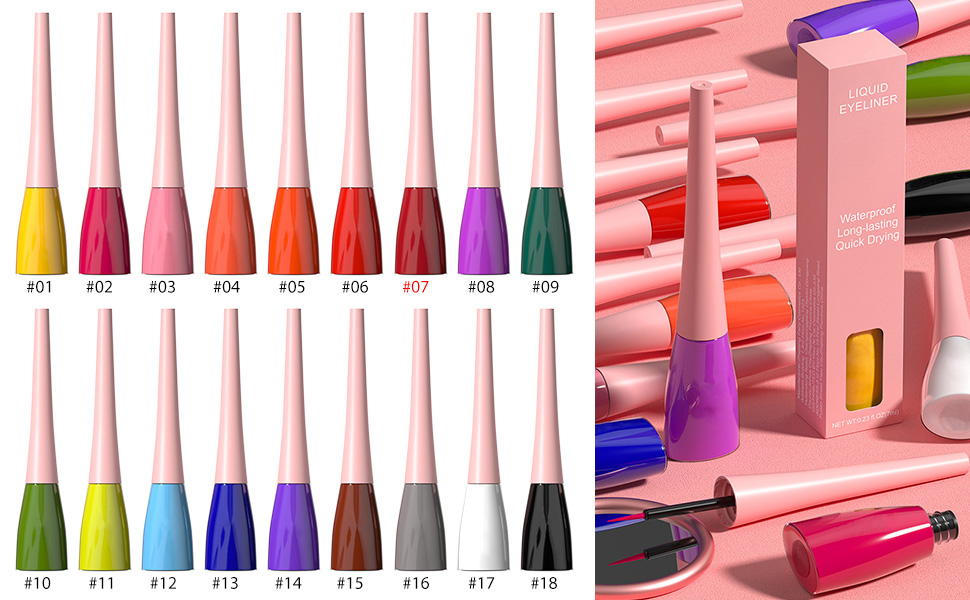 1Pcs Dark Red Liquid Eyeliner Waterproof Dark Red Eye Liners for Women