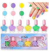 ETYJO Kids Nail Polish Set-6 Color Non Toxic Nail Polish for Girls Ages 3+ Water-Based Low Odor P...
