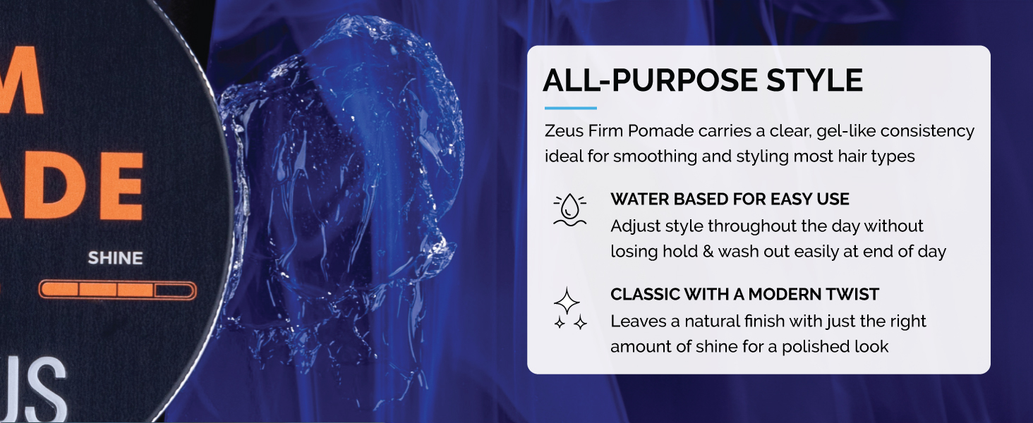water based pomade for easy rinse out leaves natural finish