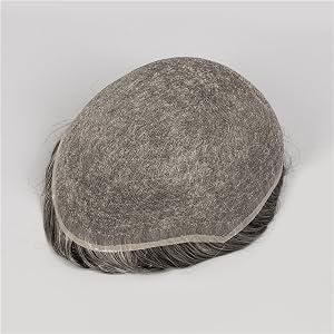 silver hair mens toupee