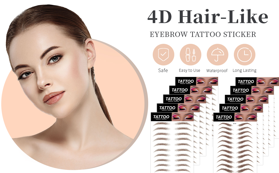 eyebrow tattoo sticker