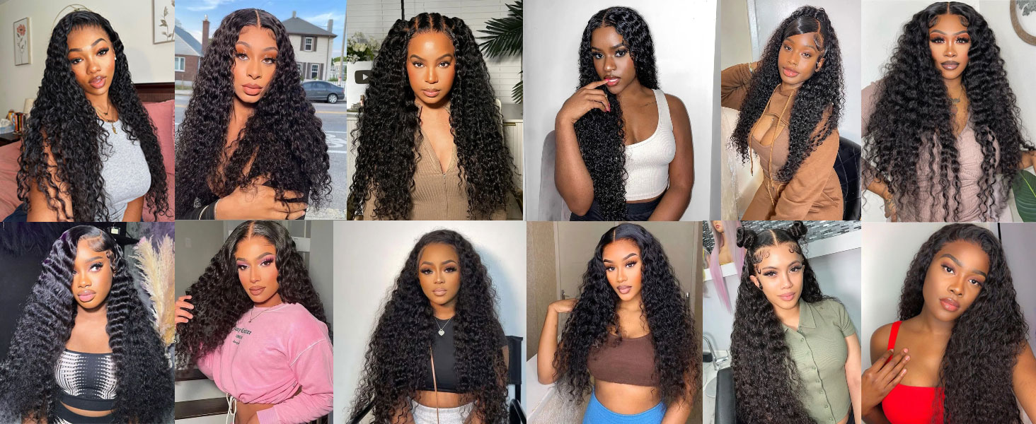 13x4 deep wave wig customer show