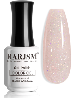gray pink glitter gel nail polish glitter nude gel polish
