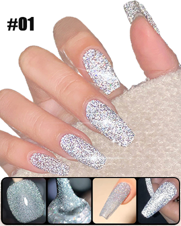 Sliver glitter gel polish