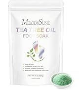 MelodySusie Tea Tree Oil Foot Soak with Sea Salt - Moisturizing Pedicure Treatment for Softening ...