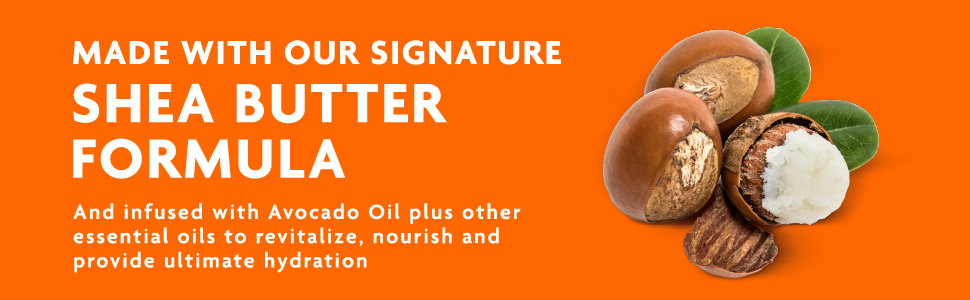 Shea Butter formula ingredients with image of shea butter plant