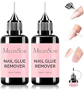 MelodySusie 2PCS Nail Glue Remover for Press on Acetone Free Nail Polish Remover Multi-Functional...