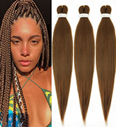 Brown pre-stretched braiding hair