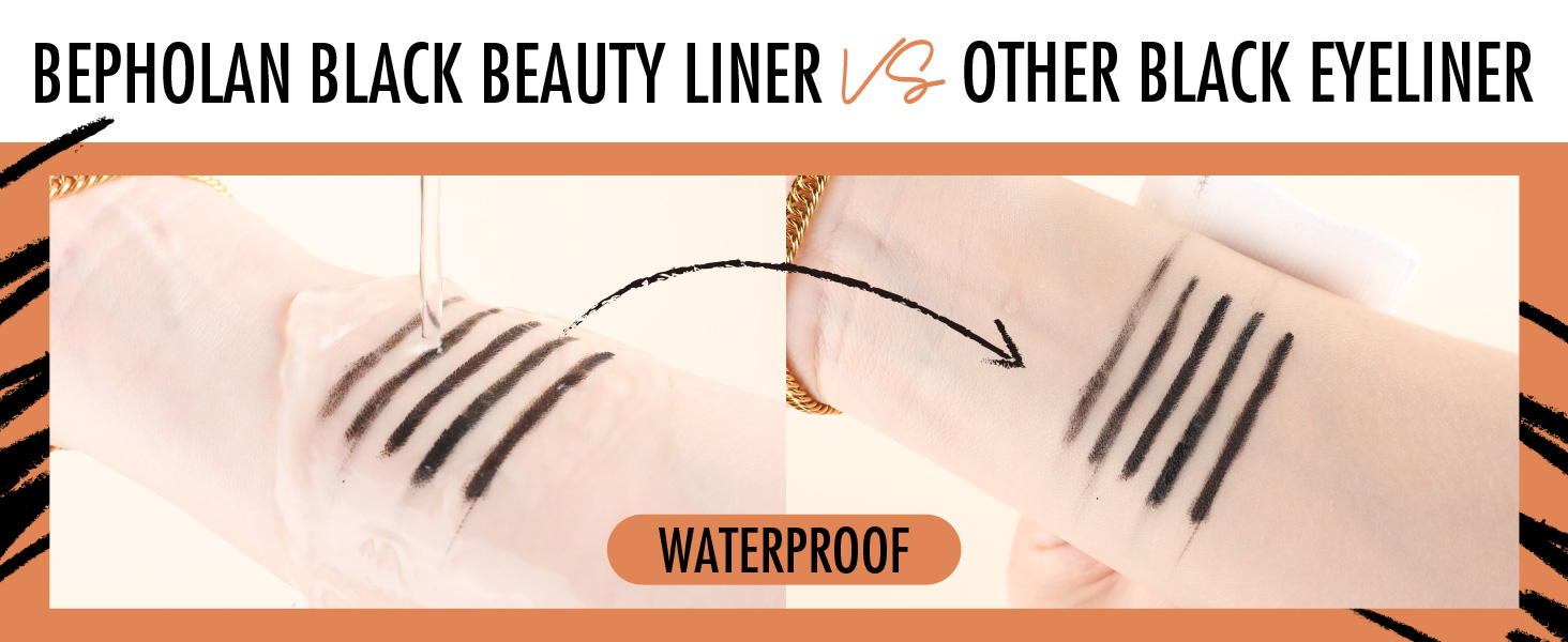 black eyeliner