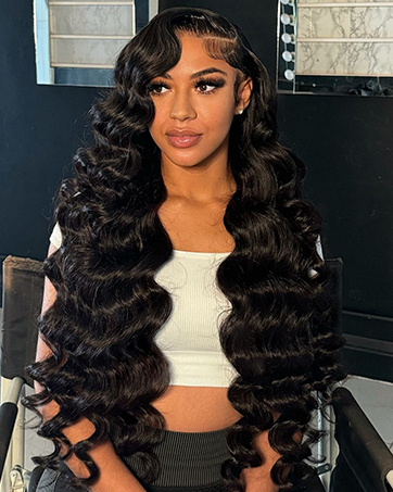 13x4 Body Wave Lace Front Wigs Human Hair Pre Plucked 180% Density HD Transparent Lace Frontal Wigs