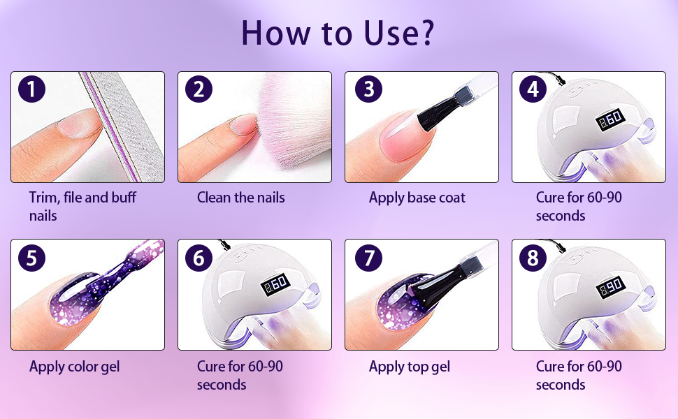 uv gel rarjsm gel polish easy to use purple color changing gel polish