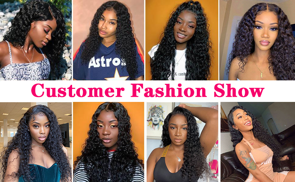 water wave lace front wigs human hair