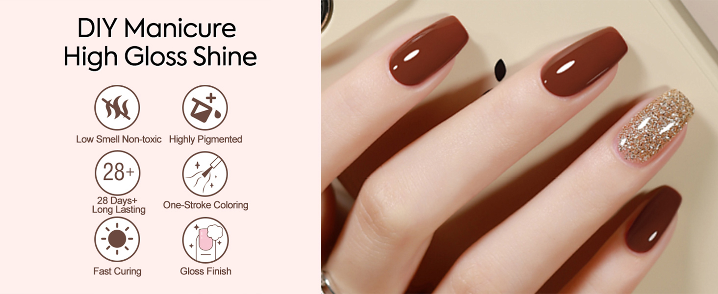 venalisa brown gel polish 6 pcs
