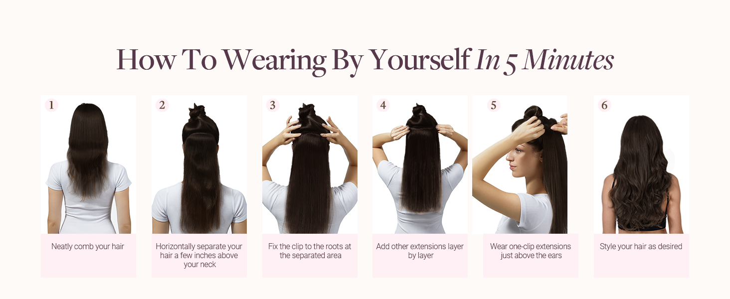 googoo clip in hair extensions real human hair straight hair