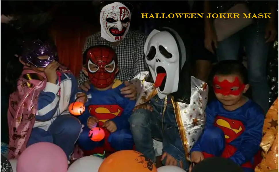 halloween joker mask，clown mask，halloween mask，scary clown mask