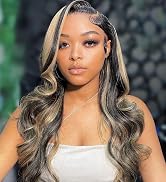 Aveiyce 13x6 1b/27 Highlight Ombre Balayage Lace Front Wigs Human Hair Black and Blonde Body Wave...